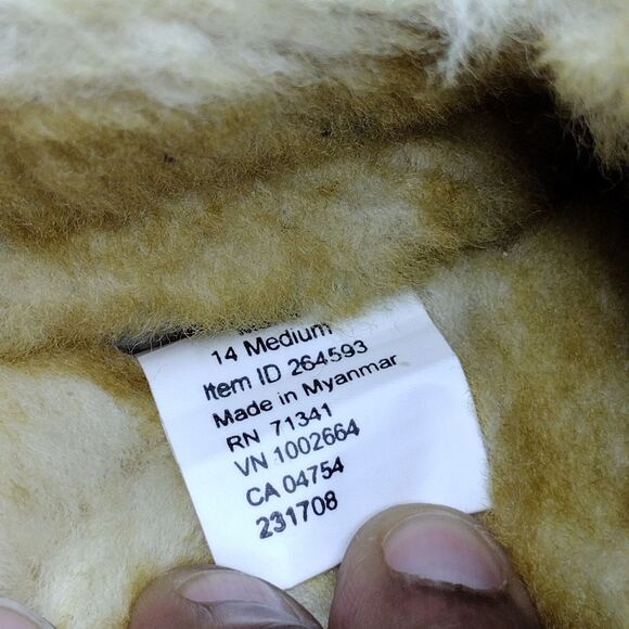 LL Bean Men's Brown Suede Wicked Good Shearling Lined Slipper Moc II Size 14 - Picture 7 of 8